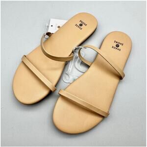 Shade & Shore Womens Slide Sandals Sz 10 INDI Tan Neutral Beach Pool Flip